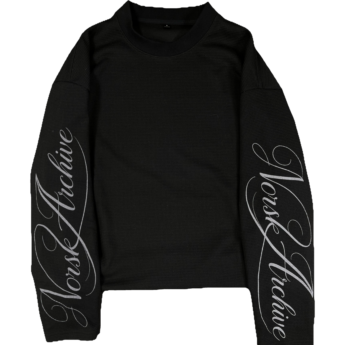 NORSK Archive Waffle Knit Long Sleeve  — Black