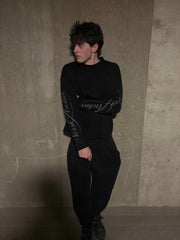 NORSK Archive Waffle Knit Long Sleeve  — Black