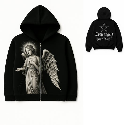 Norsk Full Hoodie Zip up "EVEN ANGELS"